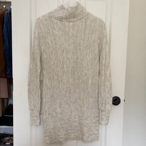 Caslon Cream Cable-Knit Cowl Sweater